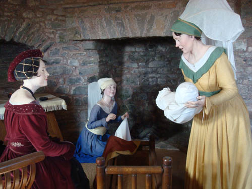 Birth of Henry vII from a tableau in Pembroke Castle