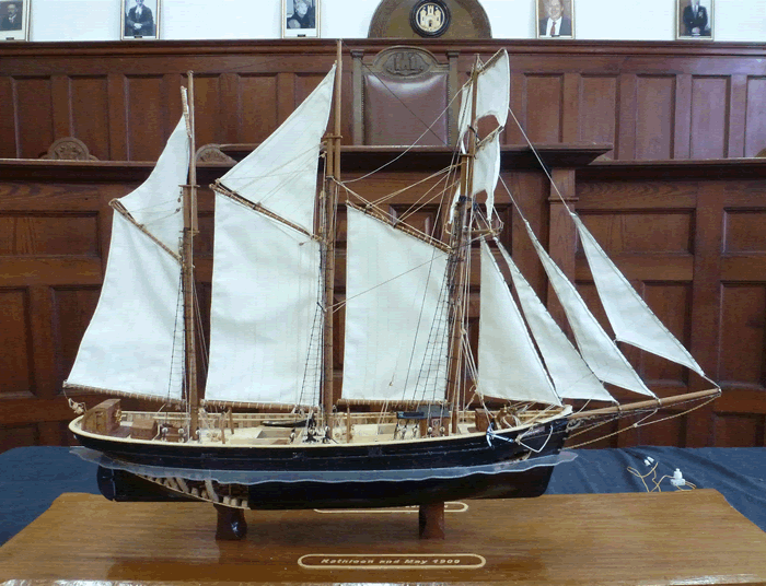 David James model of Kathleen and May in Pembroke Museum