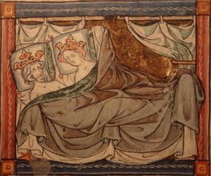 A contemporary painting of Nest in bed with Henry I