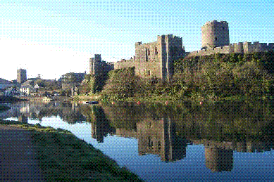 Pembroke Castle and Town by Linda Asman